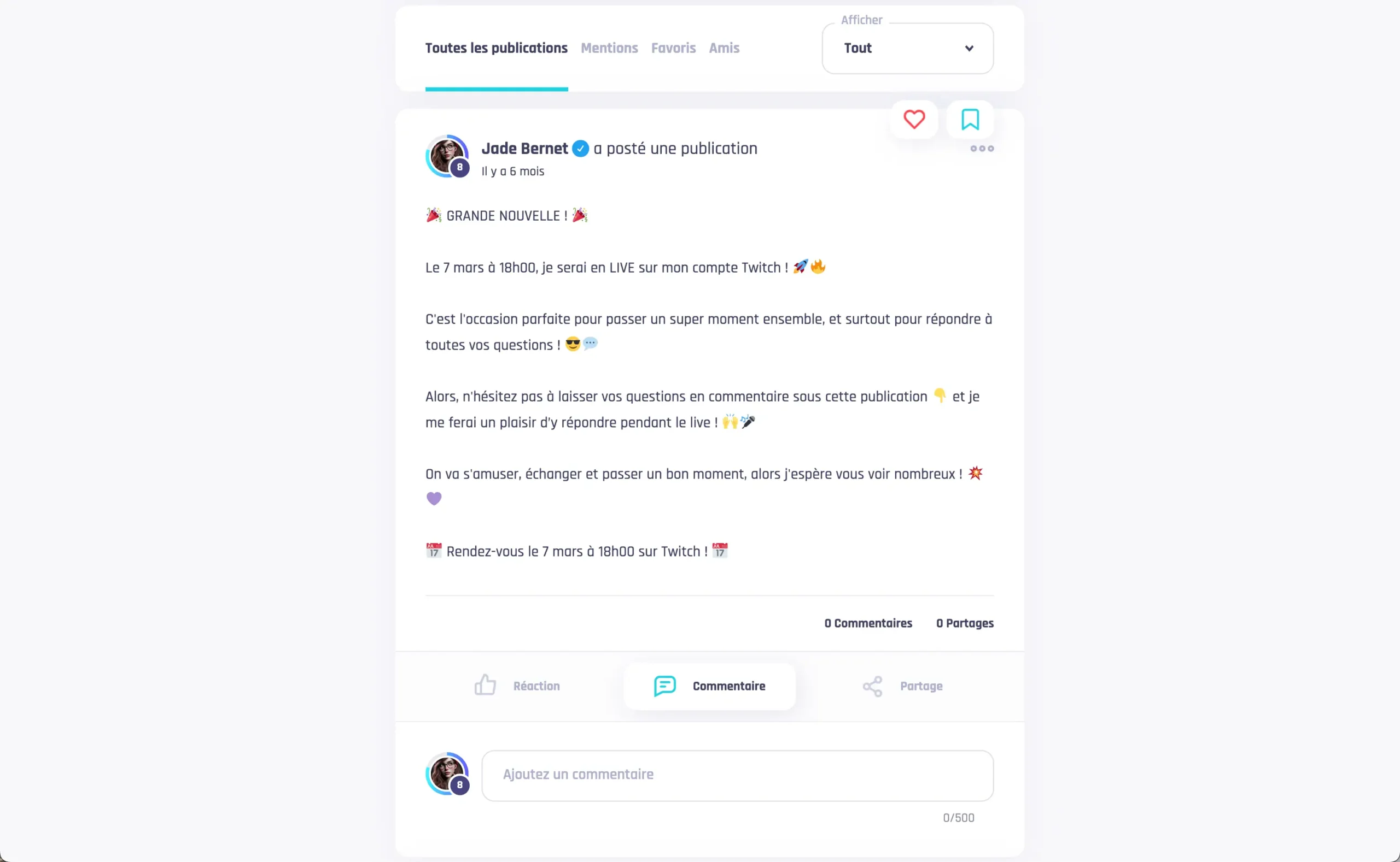 My Link Social le fil d’actualité