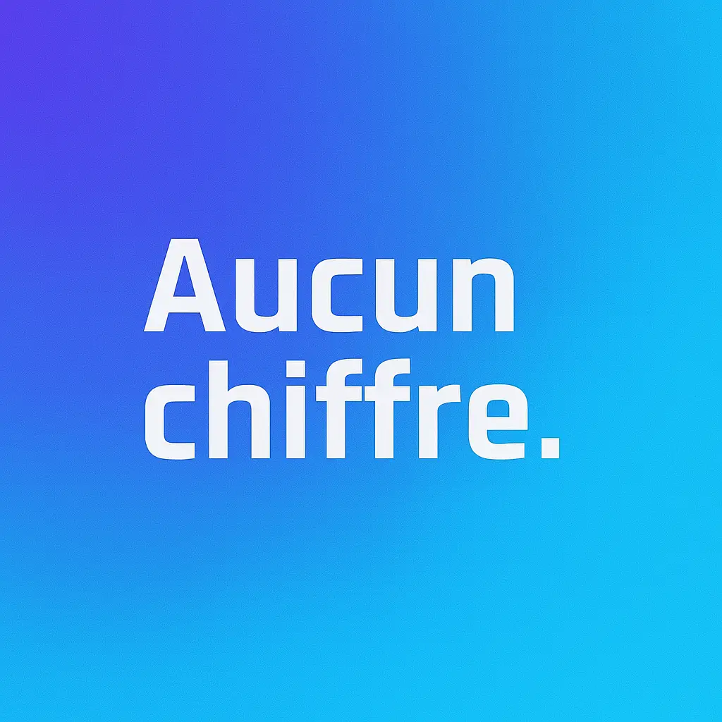 Aucun chiffre